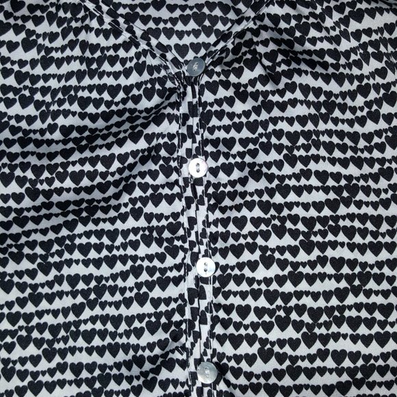 H&M+ Heart Pattern Blouse size 24 - Picture 3 of 7